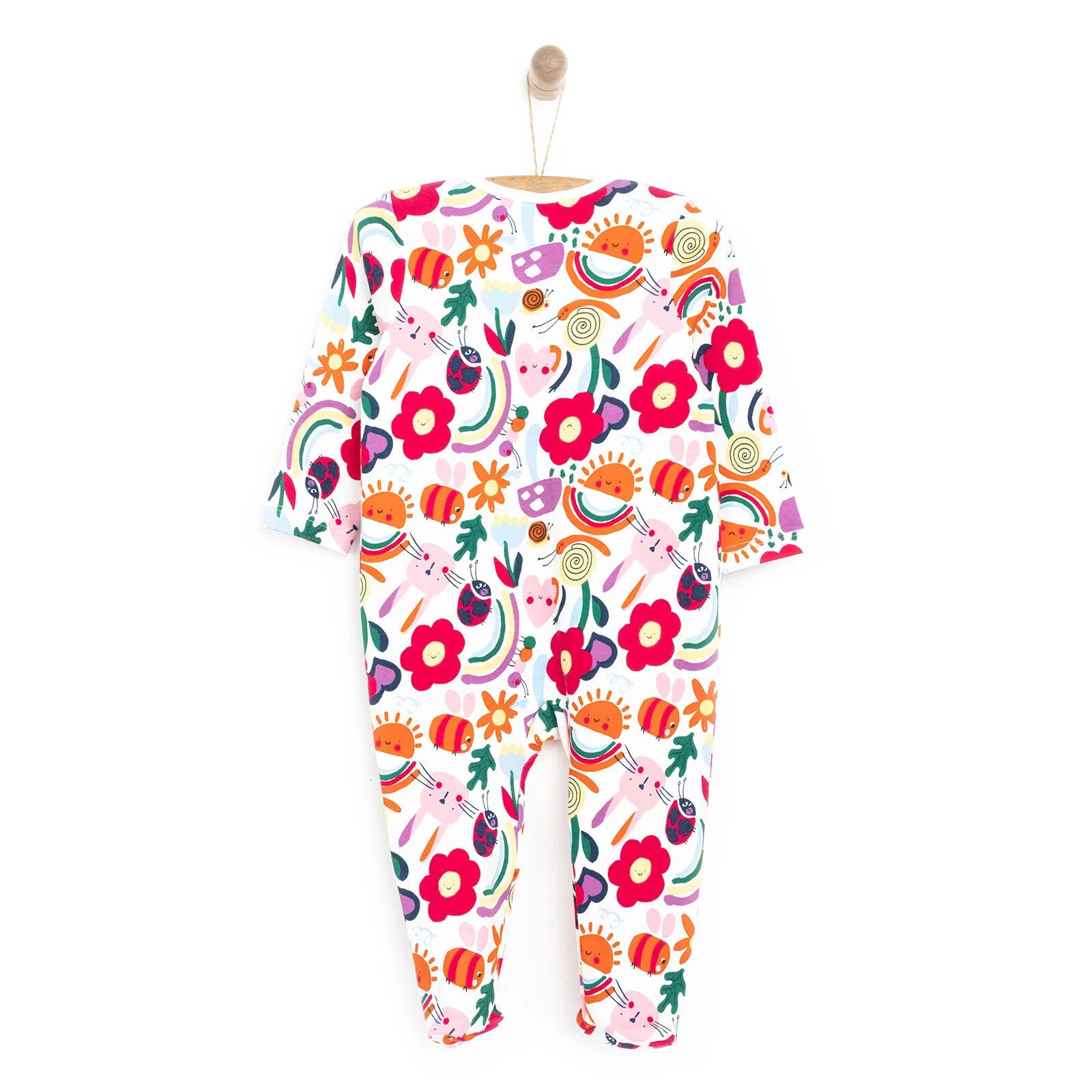HelloBaby Newborn Baby Girl Footed Jumpsuit - Ecru - ebebek - Black Friday
