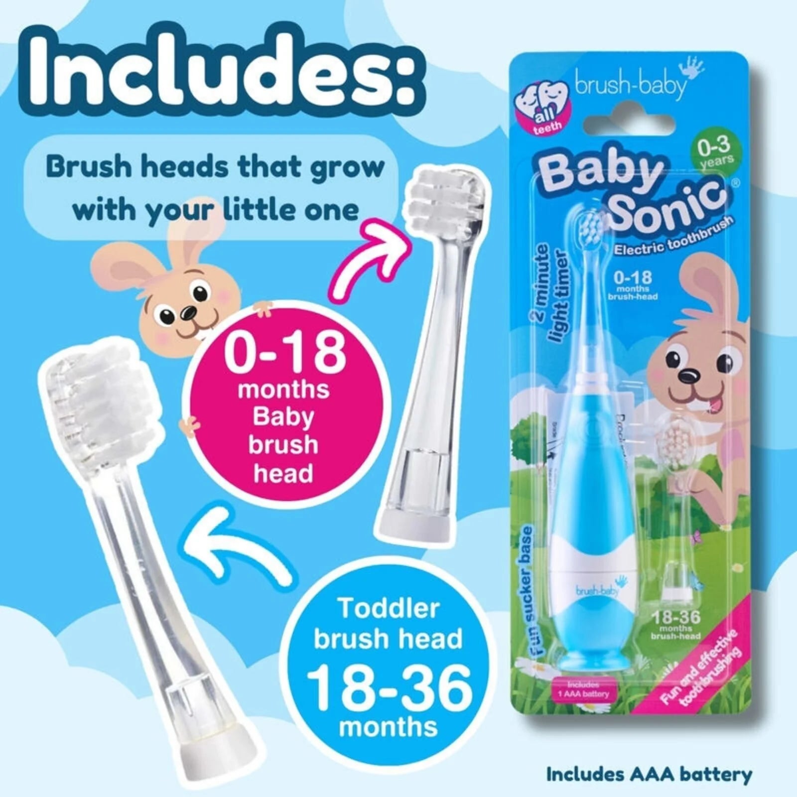 brush - baby BabySonic Electric Toothbrush 0 - 3 years - Blue - ebebek - Black Friday