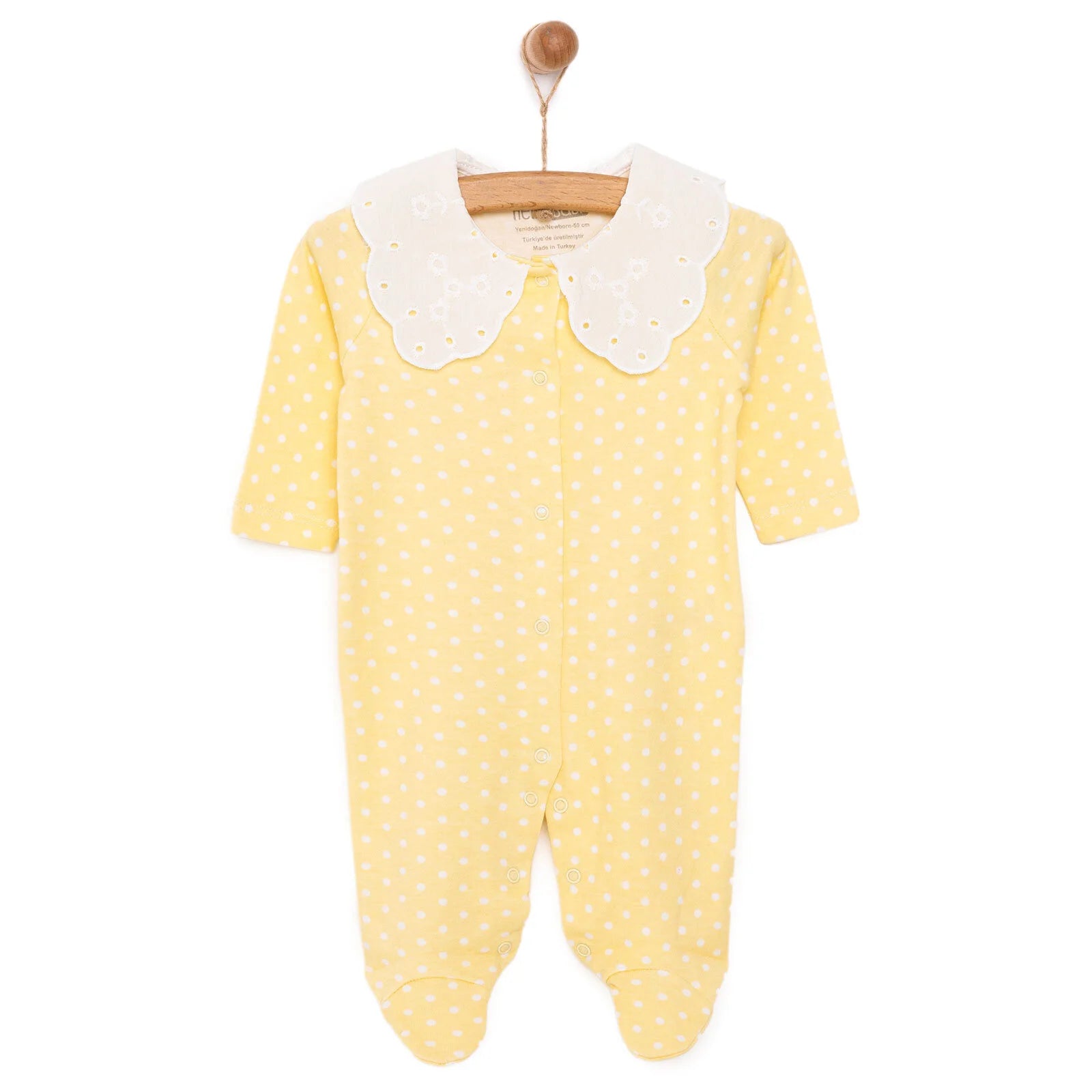 HelloBaby Newborn Girl Footed Jumpsuit - Yellow - ebebek - Black Friday