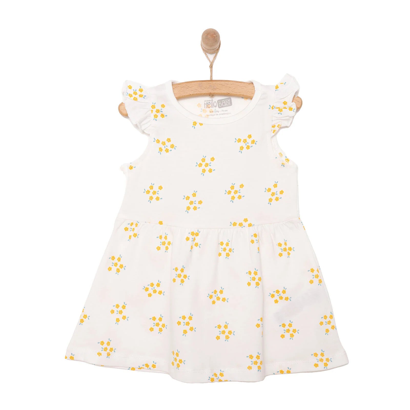 HelloBaby Basic Girl Flowers Printed DreSS - Ecru - ebebek - Black Friday