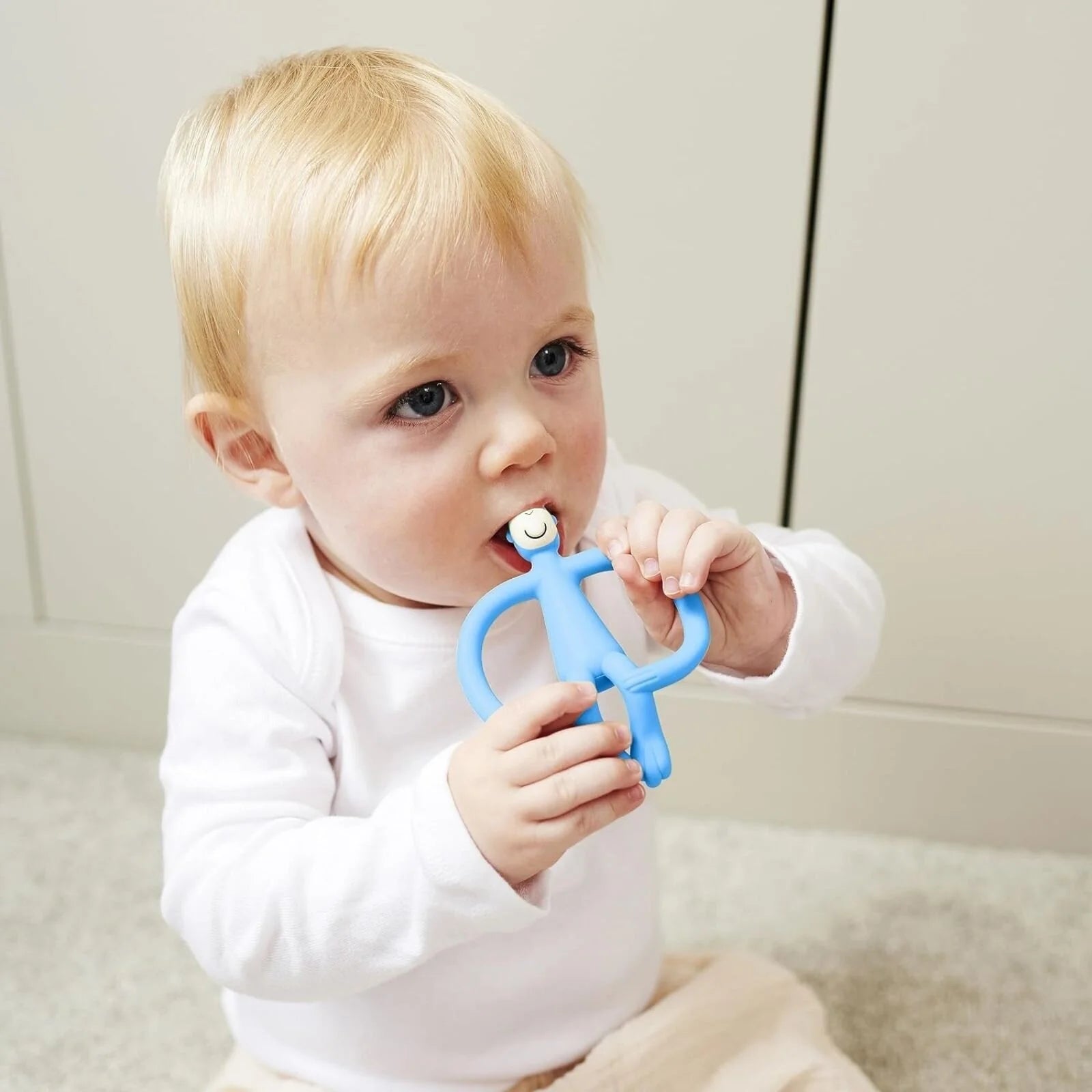 Matchstick Monkey Original Teething Toy - Light Blue - ebebek - Black Friday