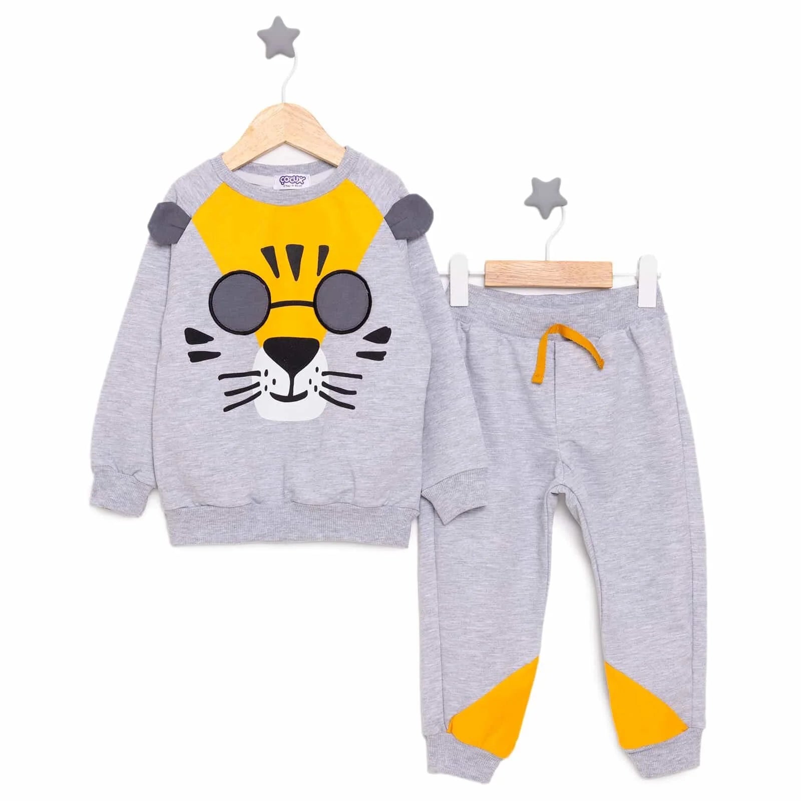 Cocux Animals Boy Jogging Set - Grey - ebebek - Black Friday