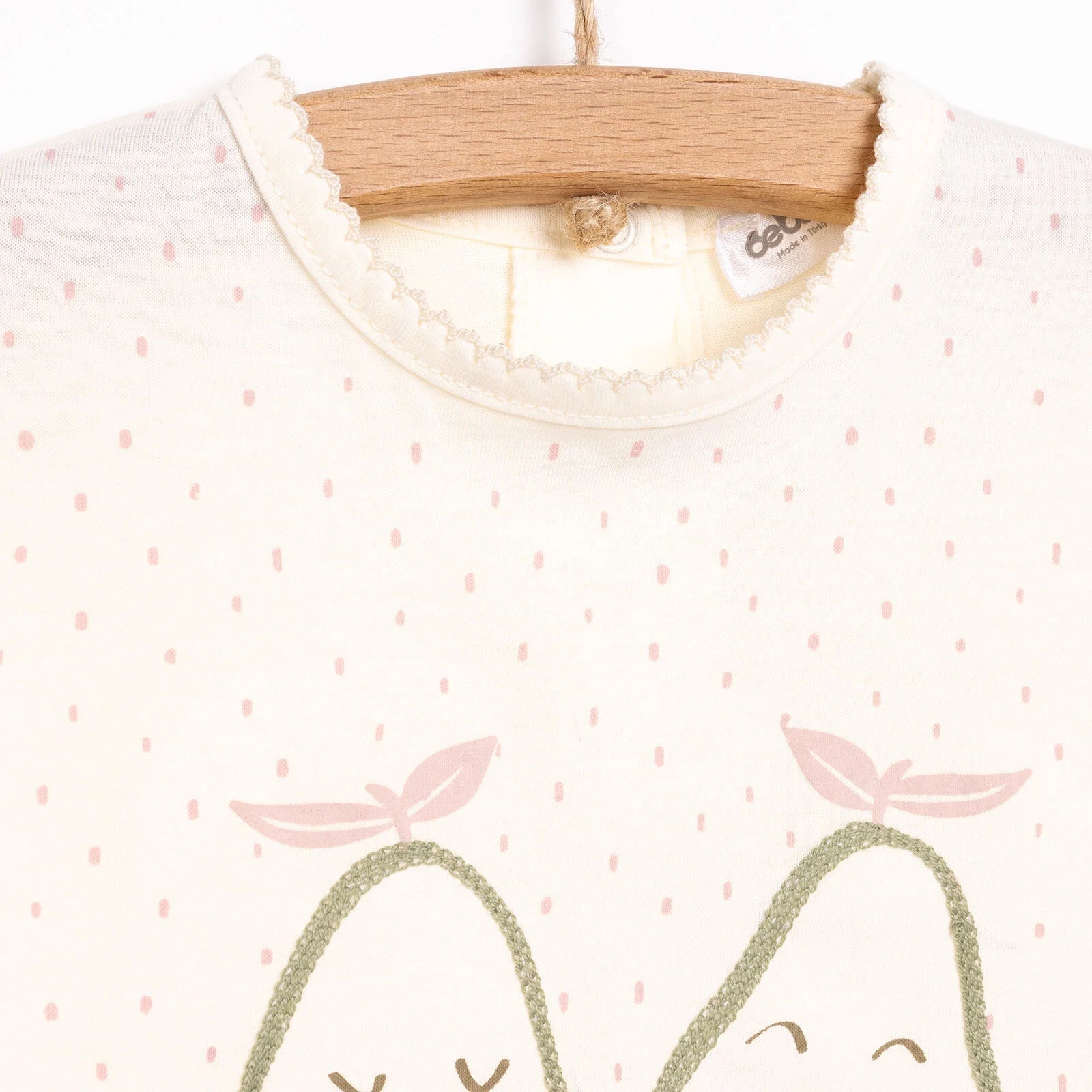 Bebetto Pink Pear Girl Tshirt - Leggings - Ecru - ebebek - Black Friday