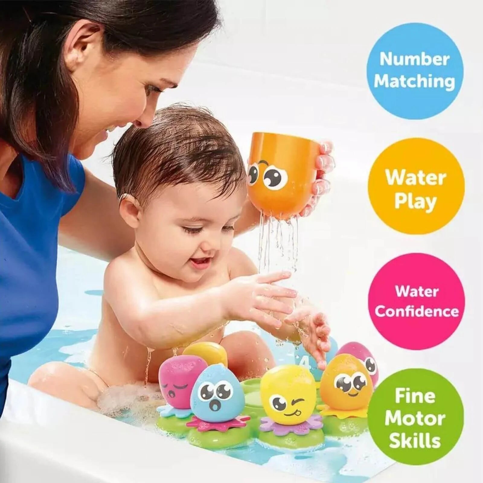 TOMY Toomies Octopals Number Sorting Baby Bath Toy - ebebek - Black Friday