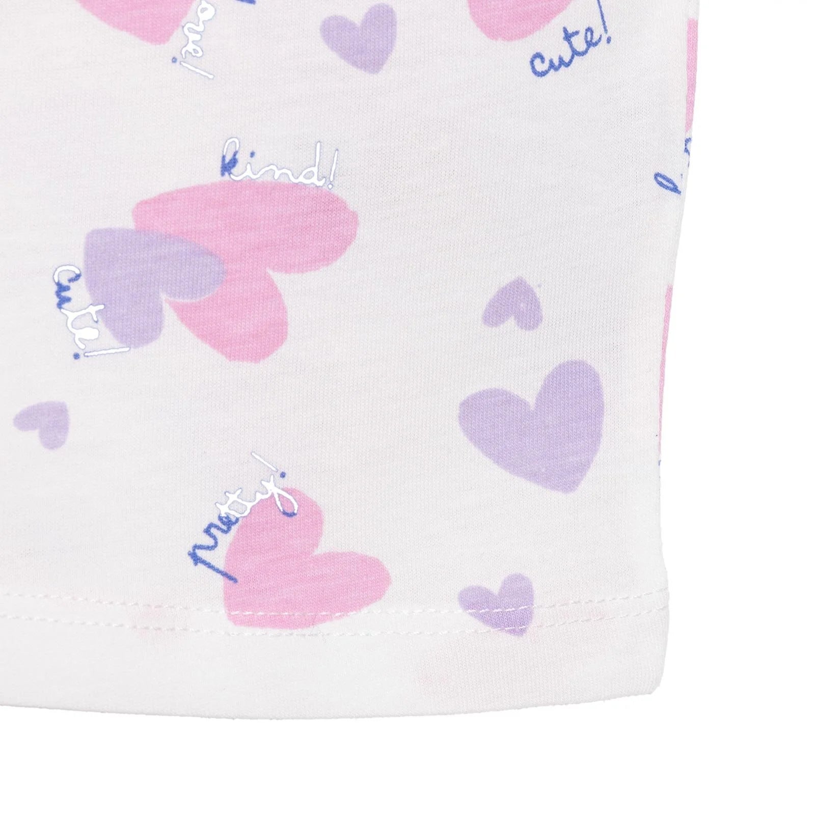 HelloBaby Basic Girl Hearts Patterned T-shirt - Ecru - ebebek - Black Friday