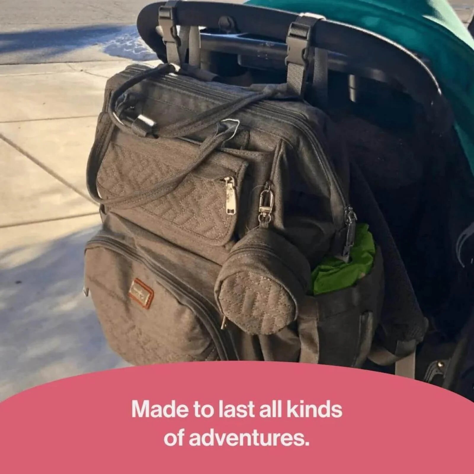 BabbleRoo Wide Top Nappy Backpack - Dark Grey - ebebek - Black Friday