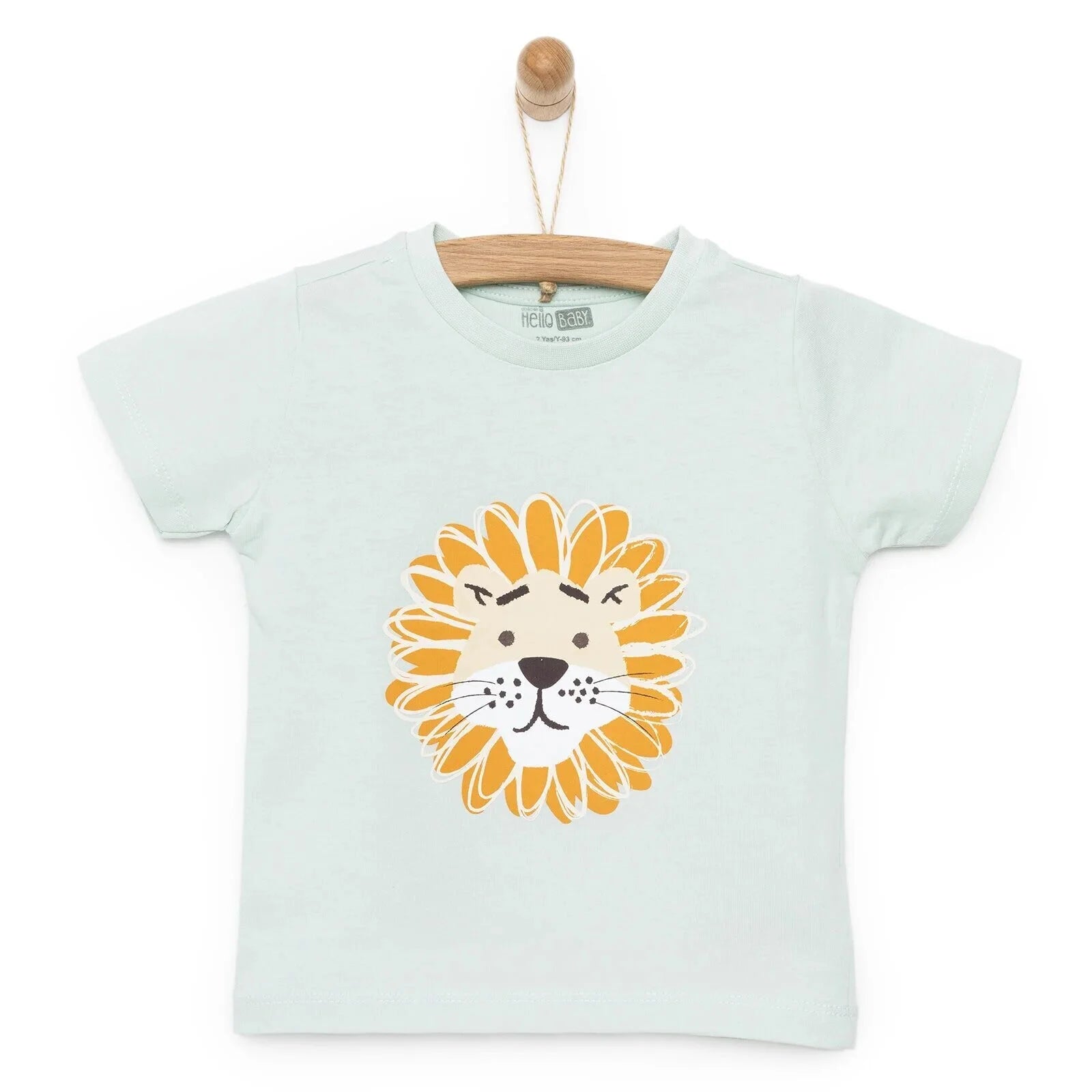 HelloBaby Basic Lion Printed Tshirt - Light Green - ebebek - Black Friday