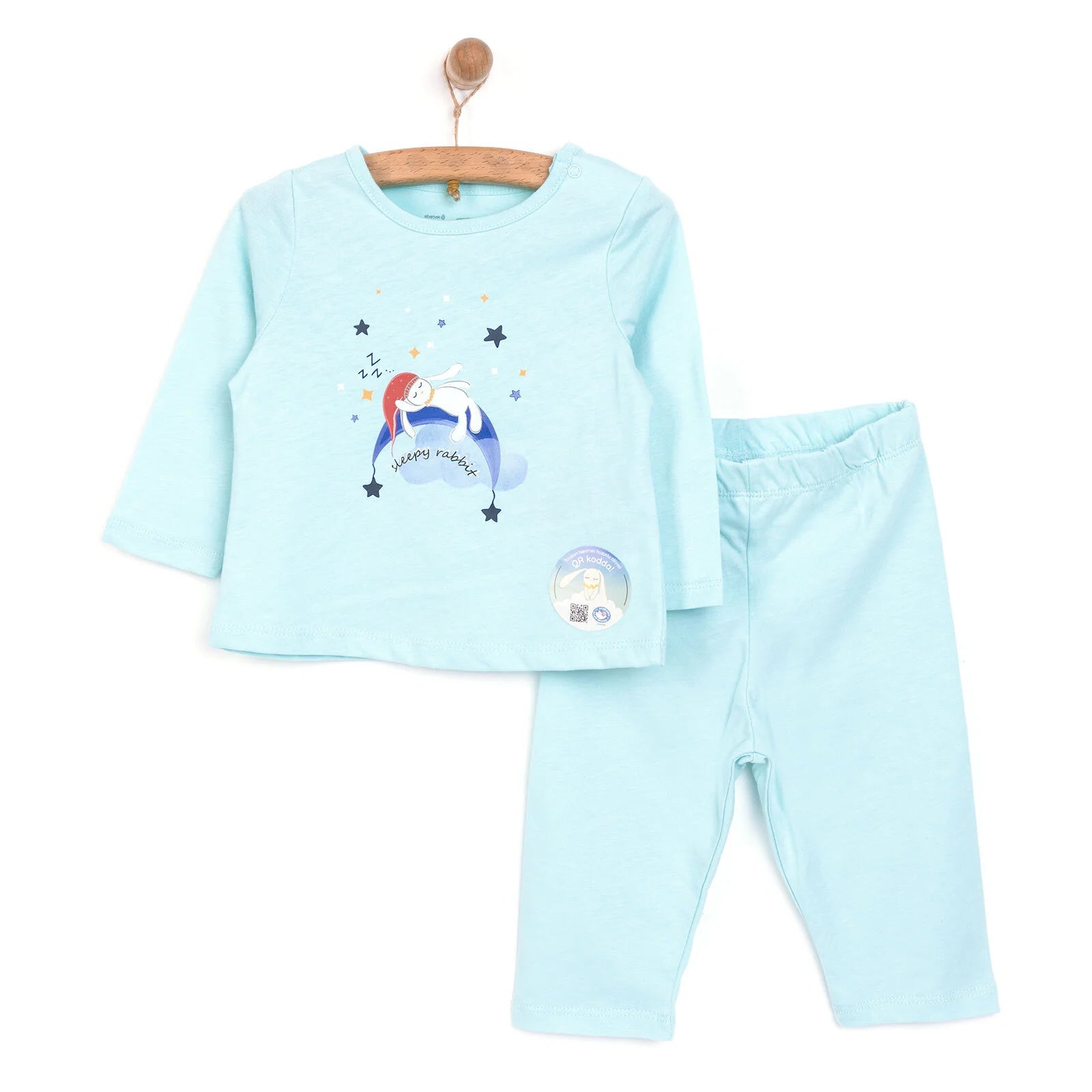 HelloBaby Long Sleeve Pyjamas - Light Blue - ebebek - Black Friday