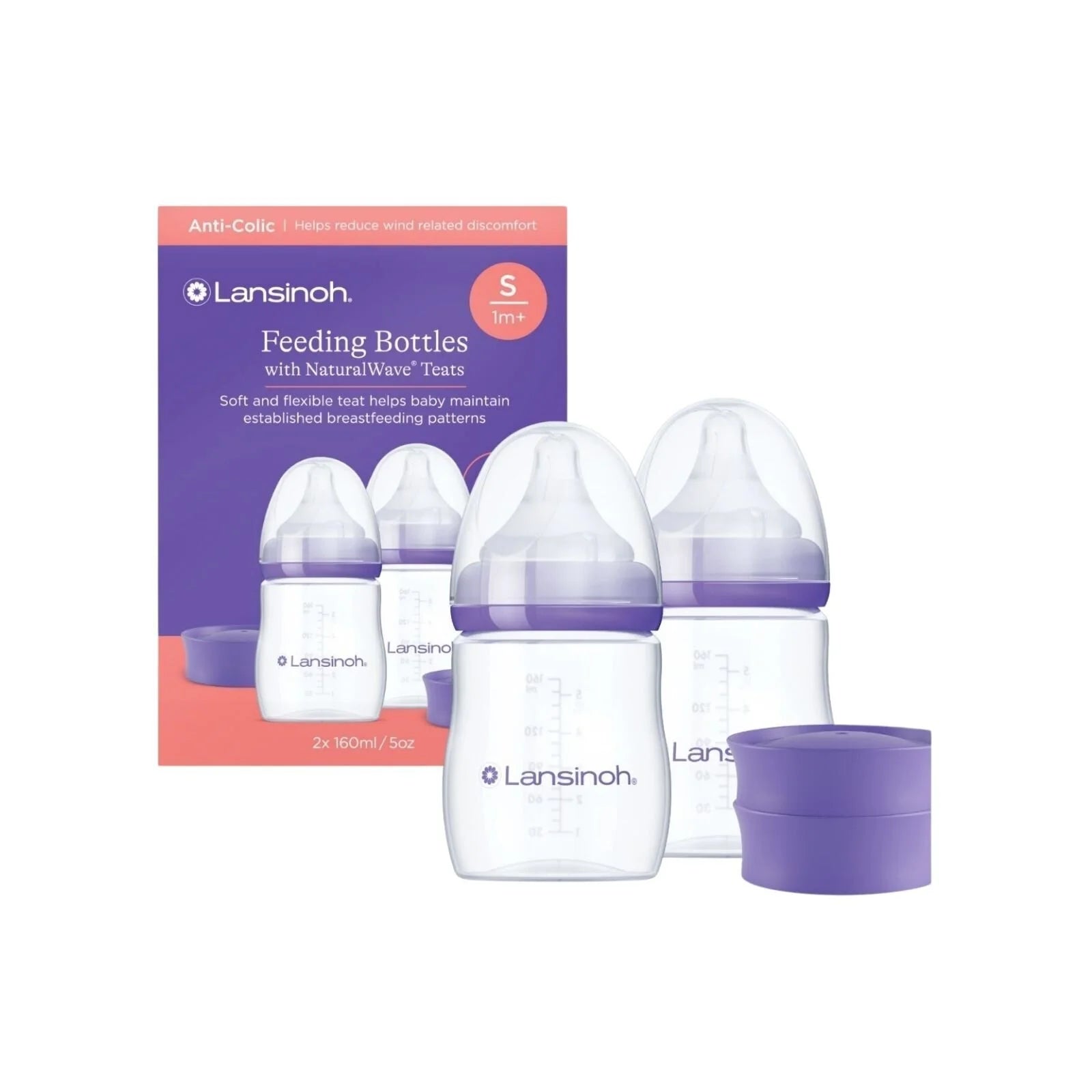Lansinoh Feeding Bottles with NaturalWave Teats 160ml Pack of 2 - ebebek - Black Friday
