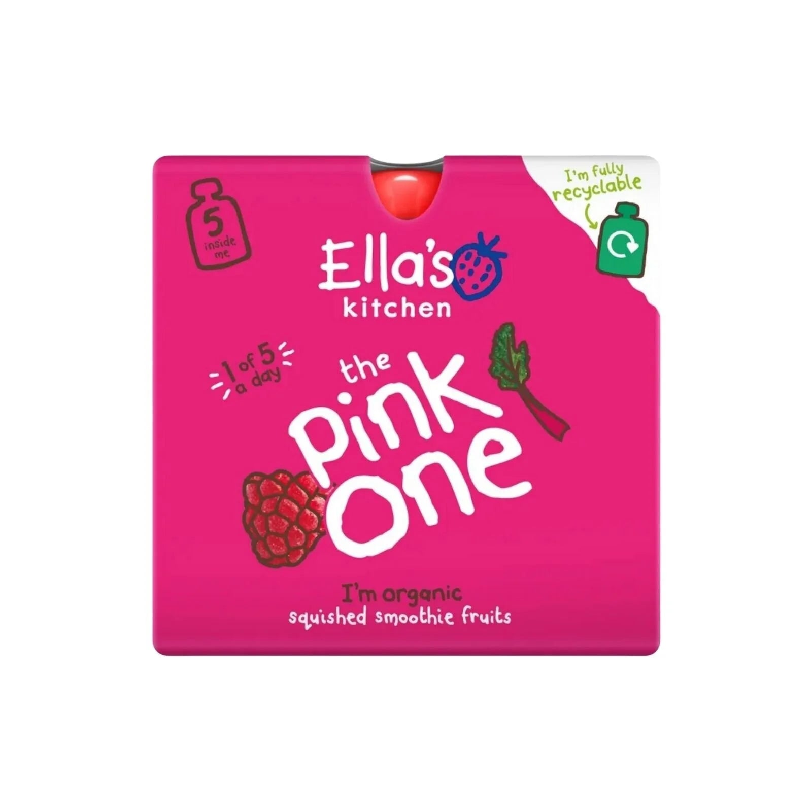 Ella's Kitchen Organic Smoothie The Pink One Multipack Baby Food Pouch 6+ months 450g (5x90g) - ebebek - Black Friday