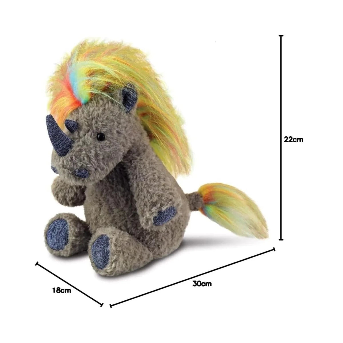Aurora Luxe Boutique Azari Rhino Plush Toy - ebebek