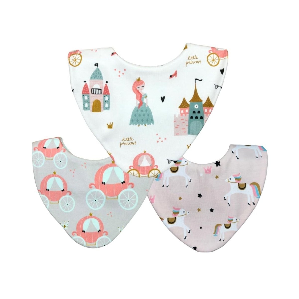 Bibbilyboo Waterproof Dribble Bib Pack of 3 - Princess - ebebek - Black Friday