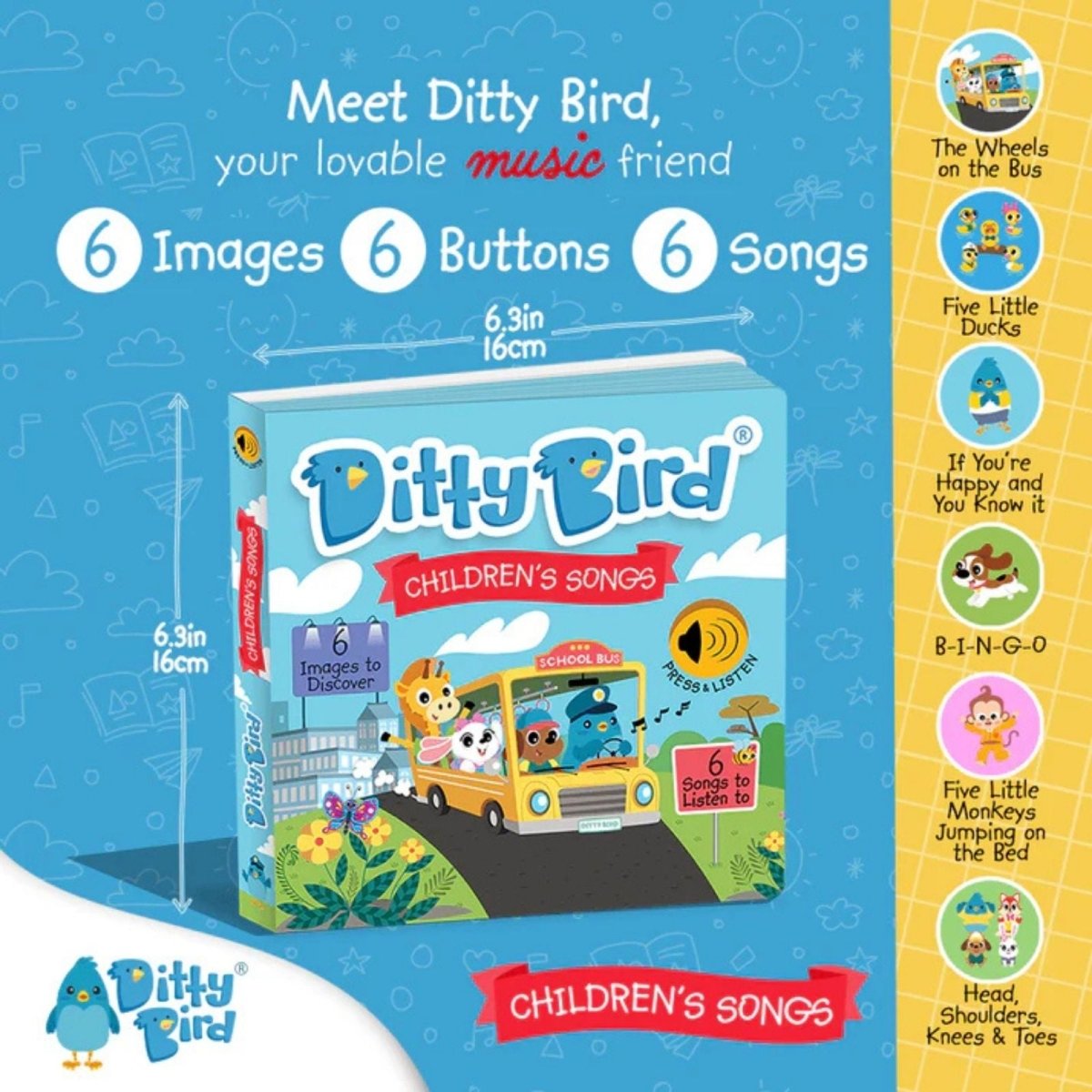 Ditty Bird Children's Songs Book - ebebek - Black Friday