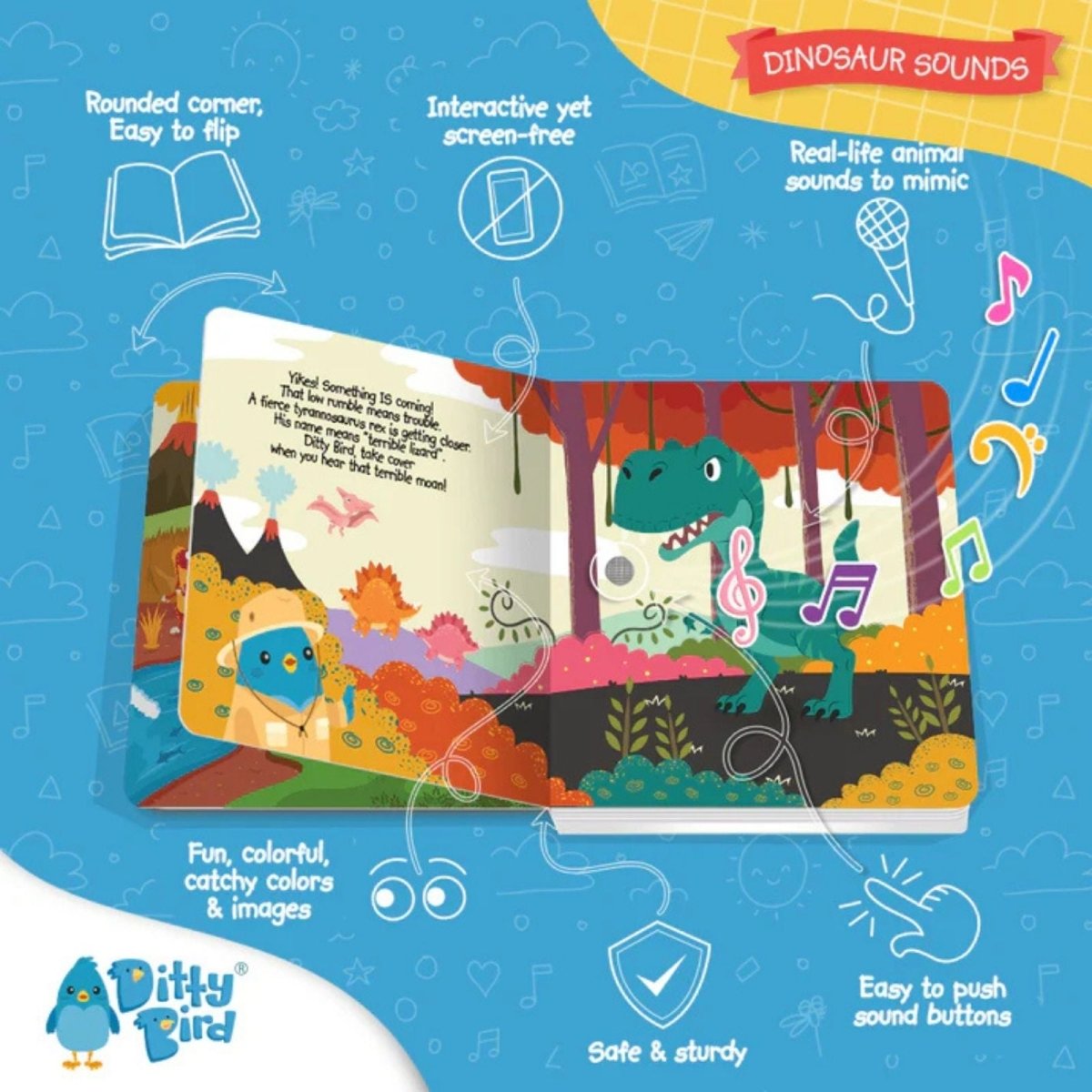 Ditty Bird Dinosaur Sounds Book - ebebek - Black Friday