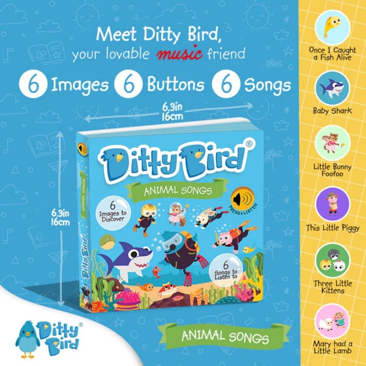 Ditty Bird Animal Songs Book - ebebek - Black Friday