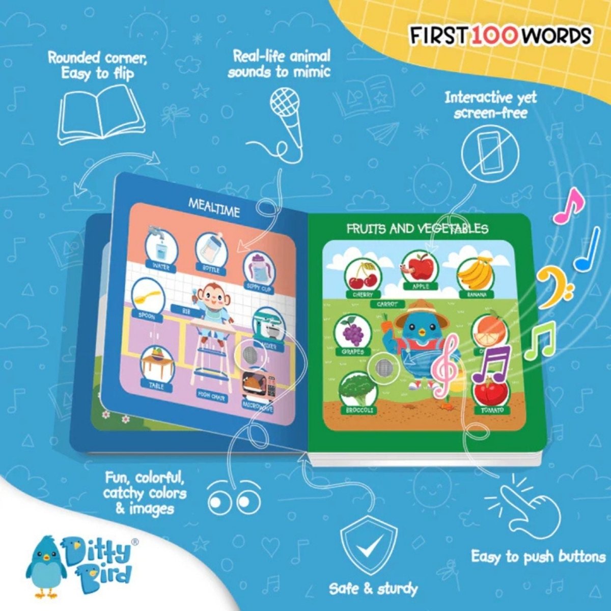 Ditty Bird First 100 Words Book - ebebek - Black Friday