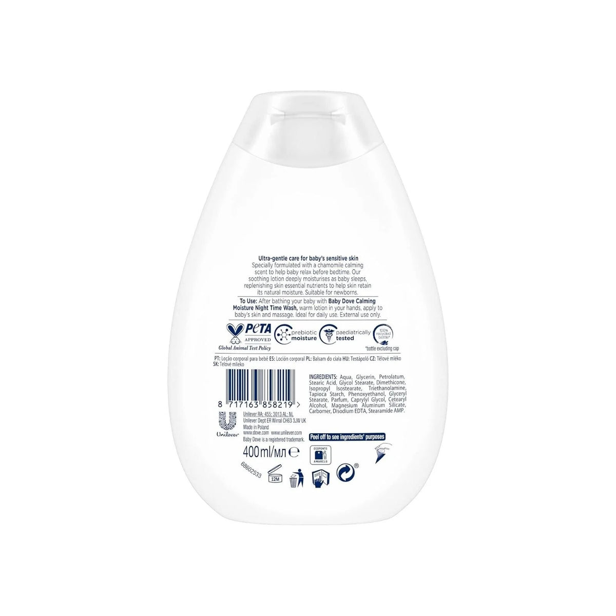 Baby Dove Calming Moisture Night Time Body Lotion 400ml
