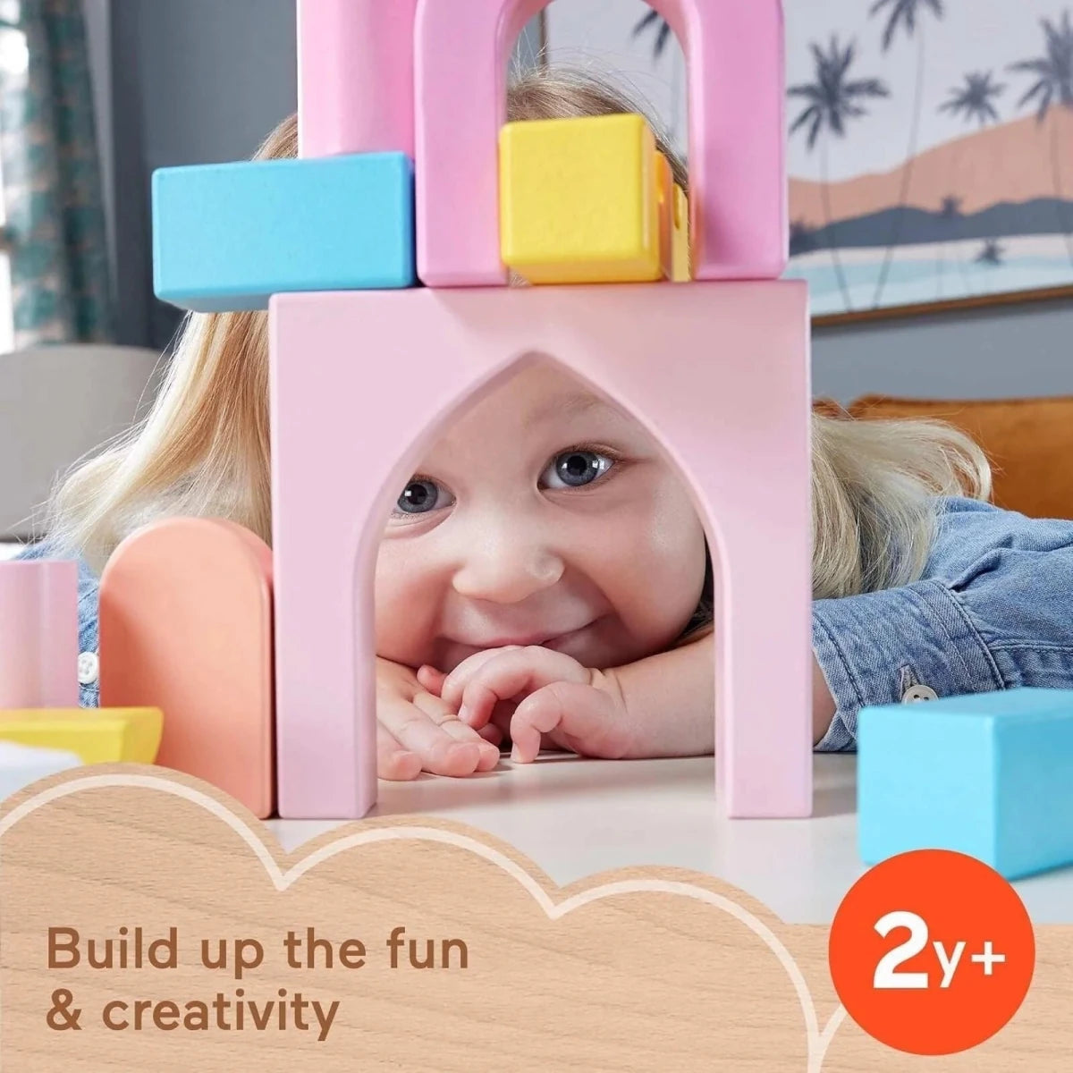 Fisher-Price Wooden Toddler Toy Castle Block Set - ebebek