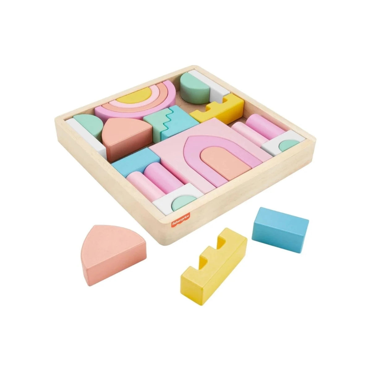 Fisher-Price Wooden Toddler Toy Castle Block Set - ebebek