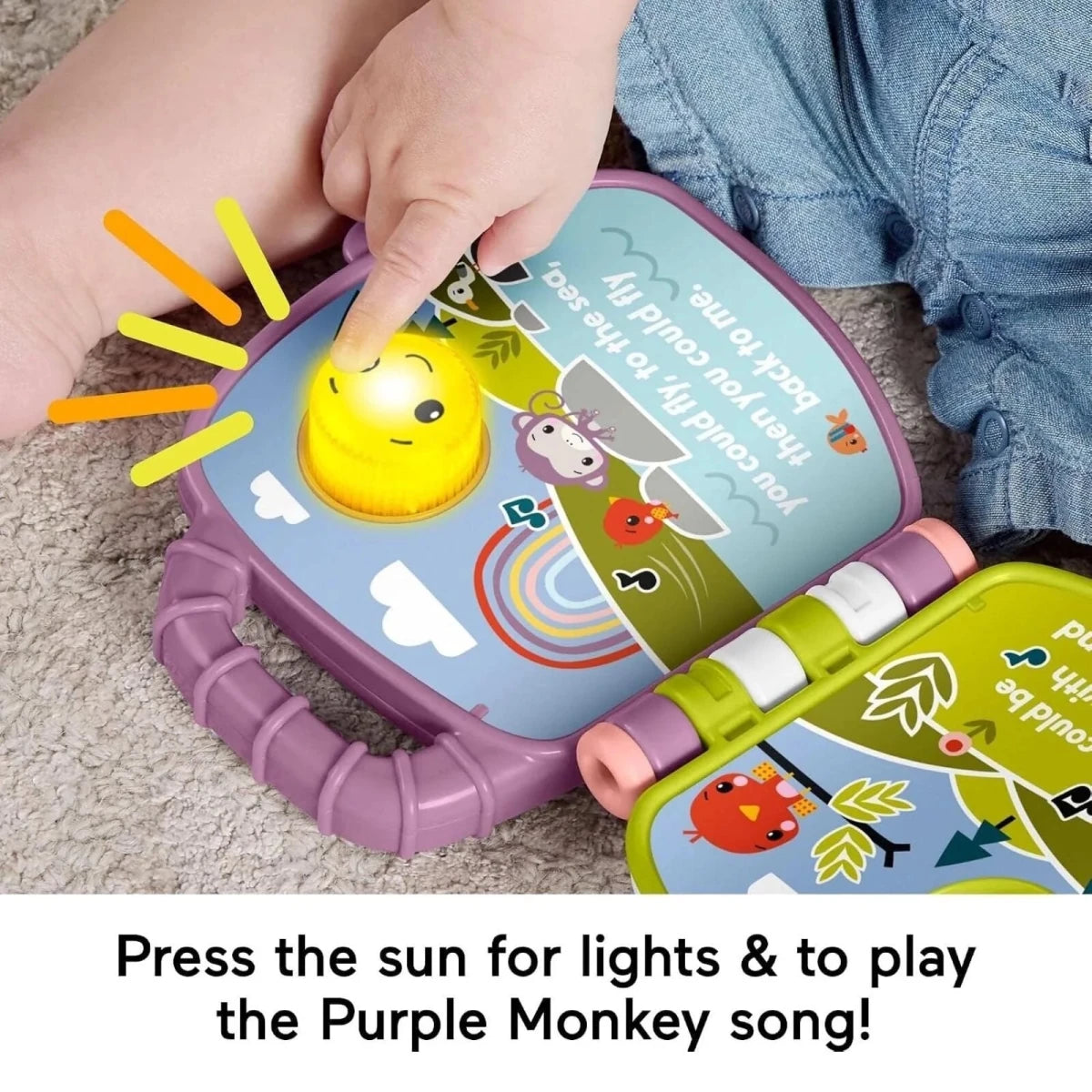 Fisher-Price Purple Monkey Musical Storybook - ebebek