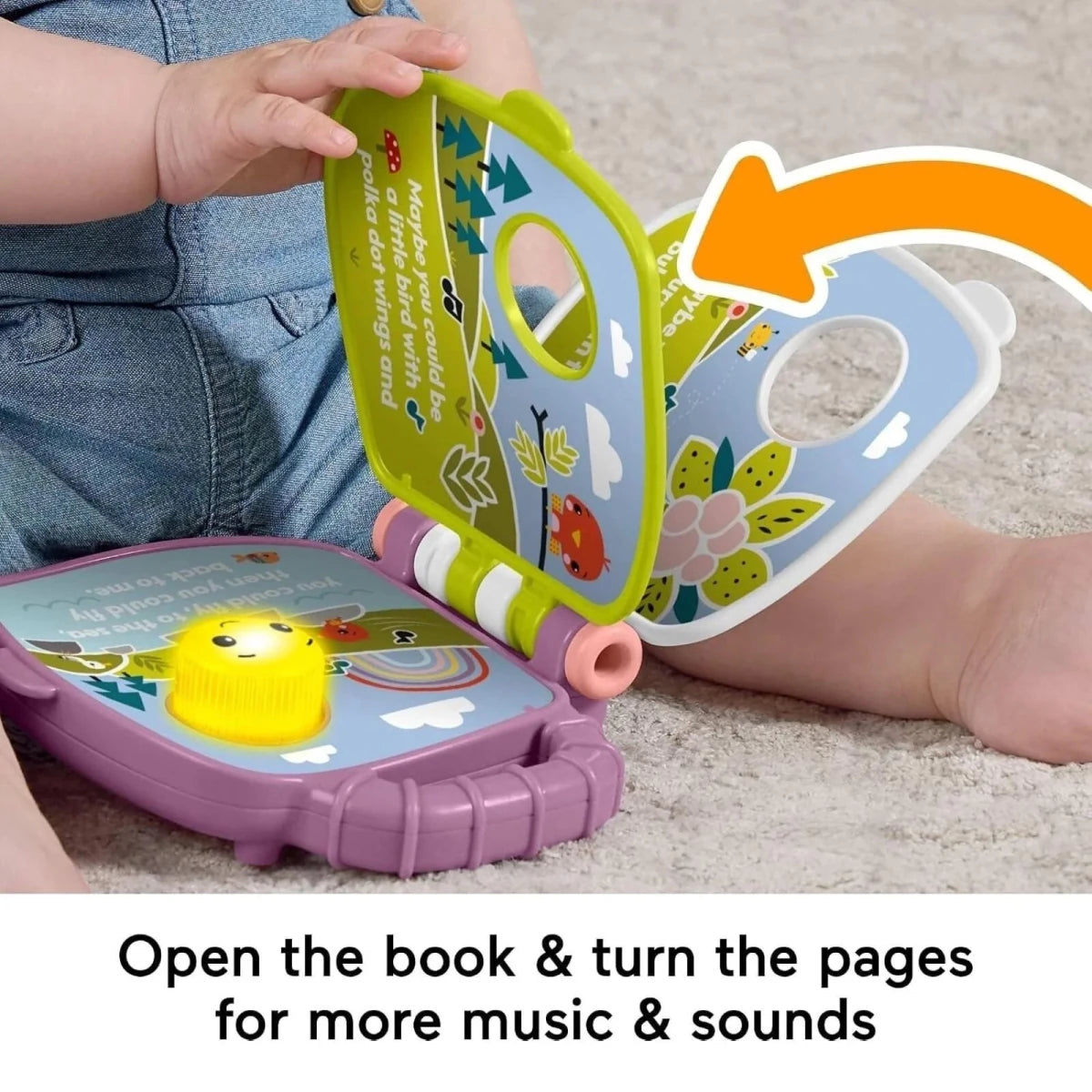 Fisher-Price Purple Monkey Musical Storybook - ebebek