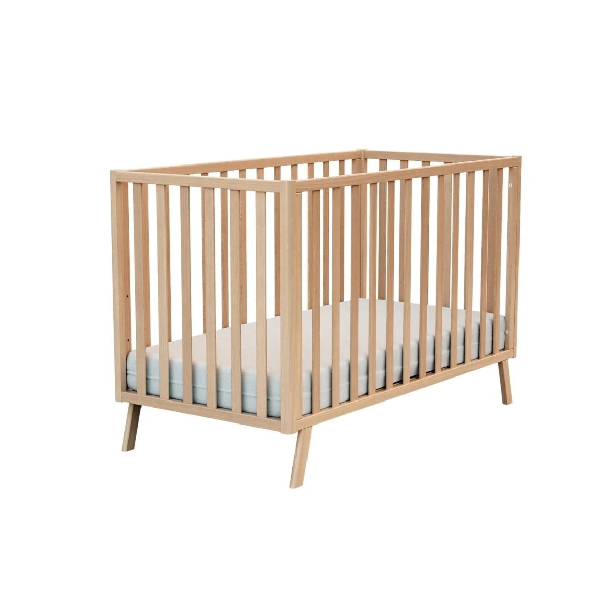 JuraBaby Kasa Convertible Wooden Cot Bed 60x120cm - Varnished Beech Varnished Beech - ebebek