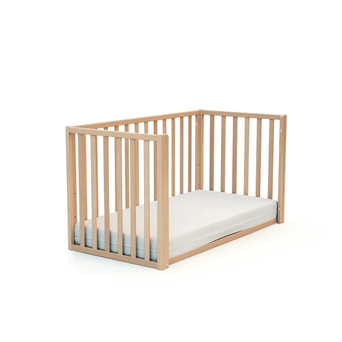 JuraBaby Kasa Convertible Wooden Cot Bed 60x120cm - Varnished Beech Varnished Beech - ebebek