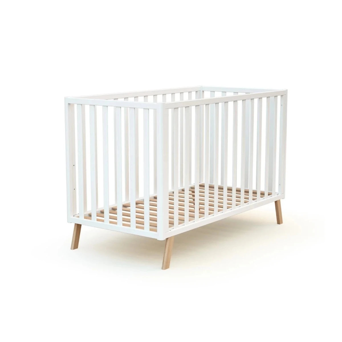 JuraBaby Kasa Convertible Wooden Cot Bed 60x120cm - White White - ebebek