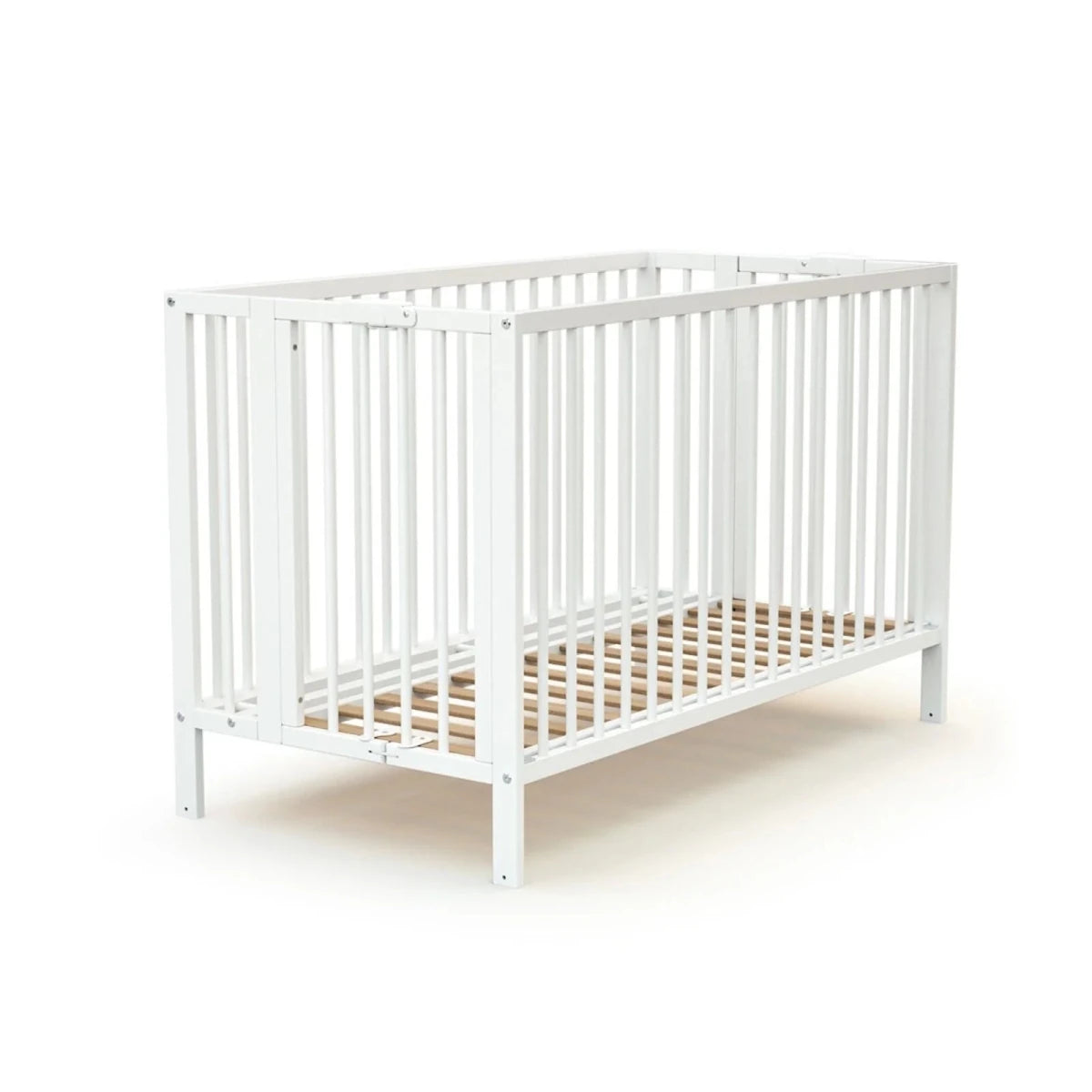 JuraBaby Flow Folding Wooden Cot Bed 60x120cm - White White - ebebek