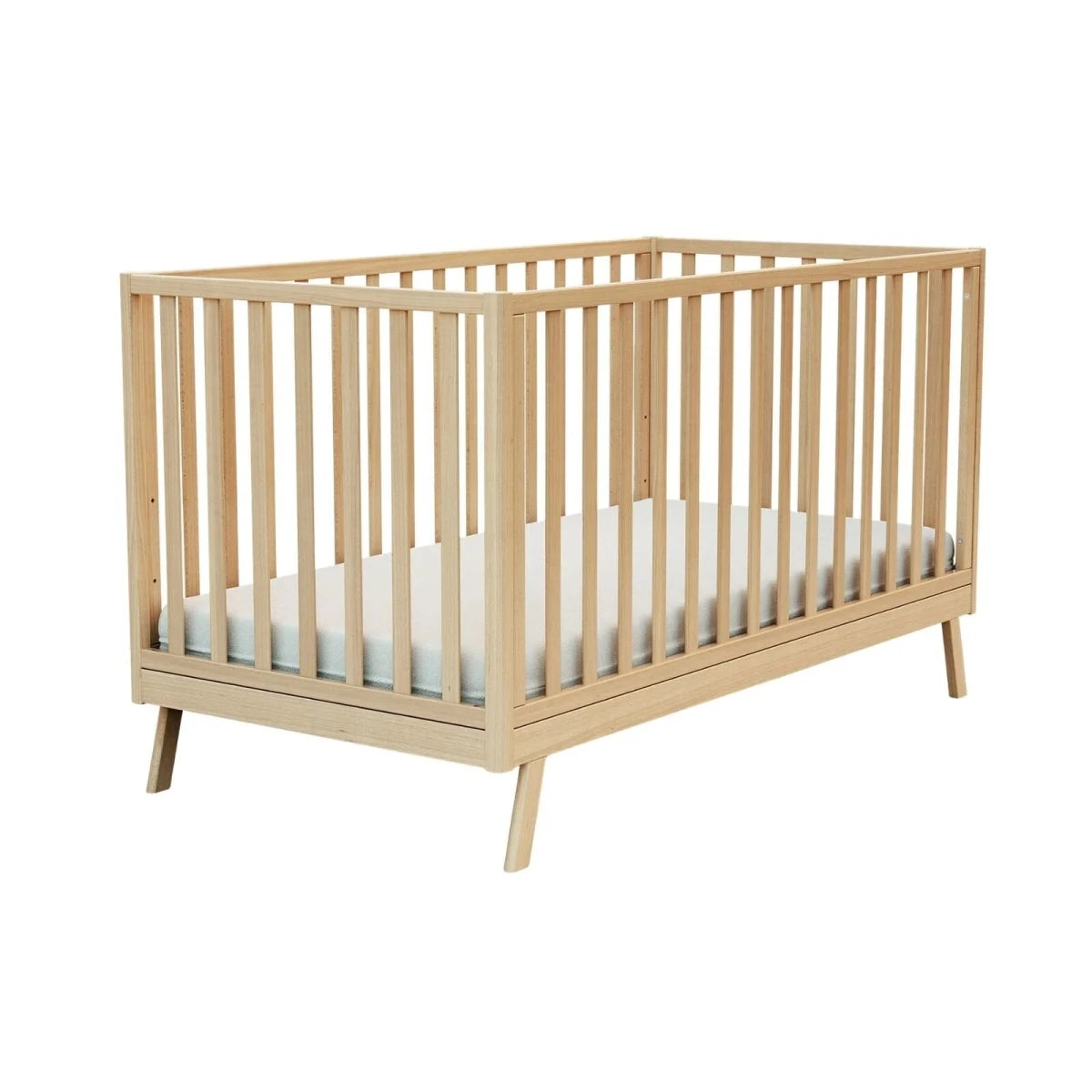 JuraBaby Kasa Convertible Wooden Cot Bed 70x140cm - Varnished Beech Varnished Beech - ebebek