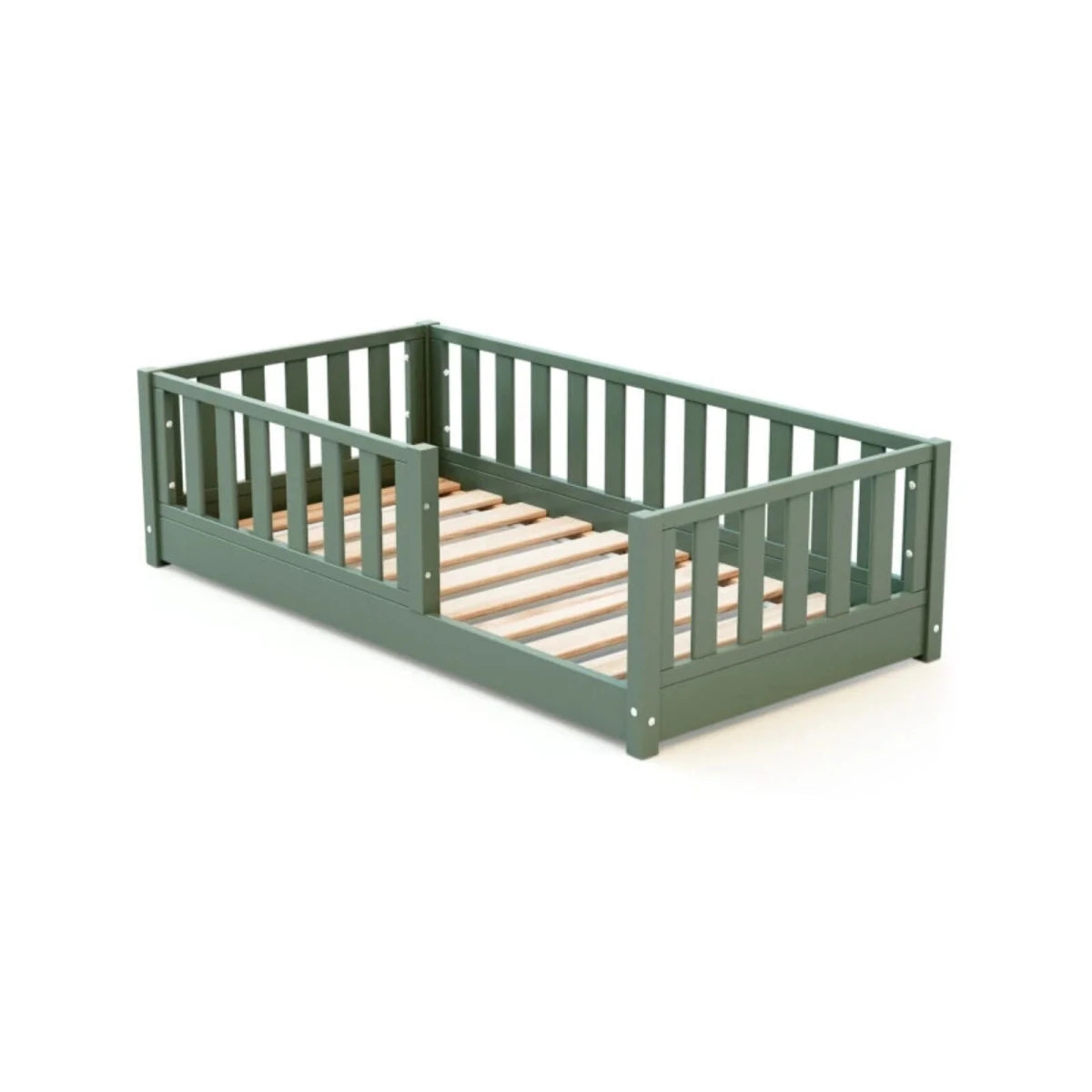 JuraBaby Sonho Mini Wooden Floor Bed 70x140cm - Sage Green Sage Green - ebebek