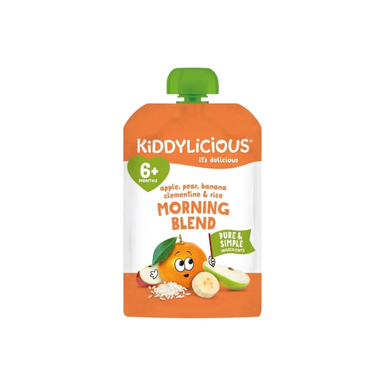 Kiddylicious Pouches Morning Blend Clementine Rice 6+ months 100g - ebebek