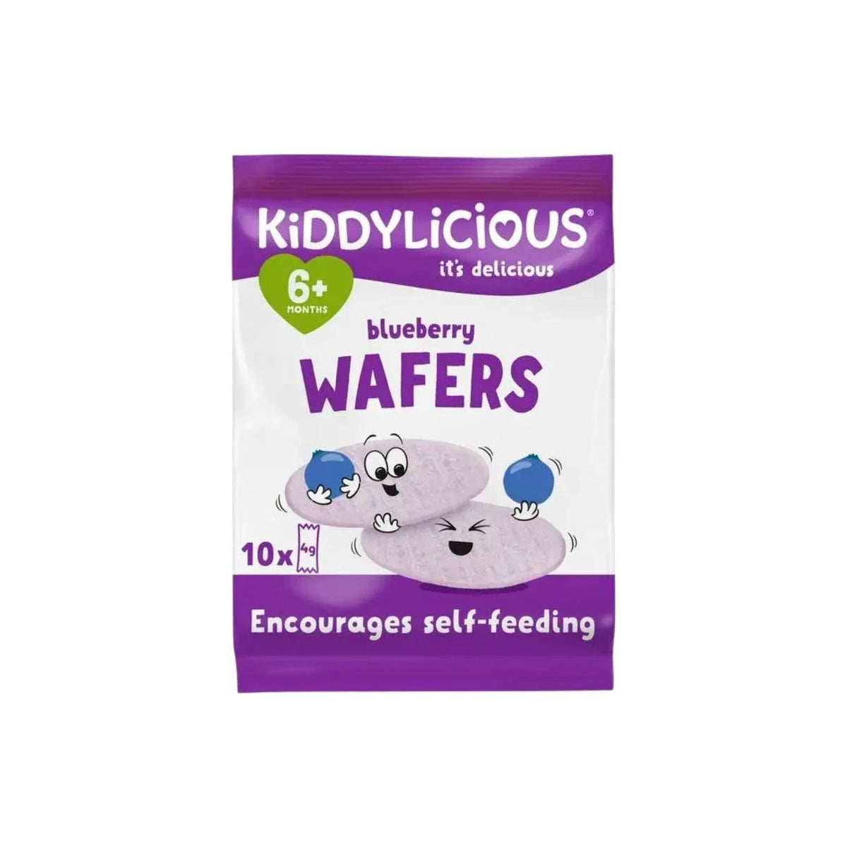 Kiddylicious Blueberry Wafers Maxi 6+ months 400g (10x4g)