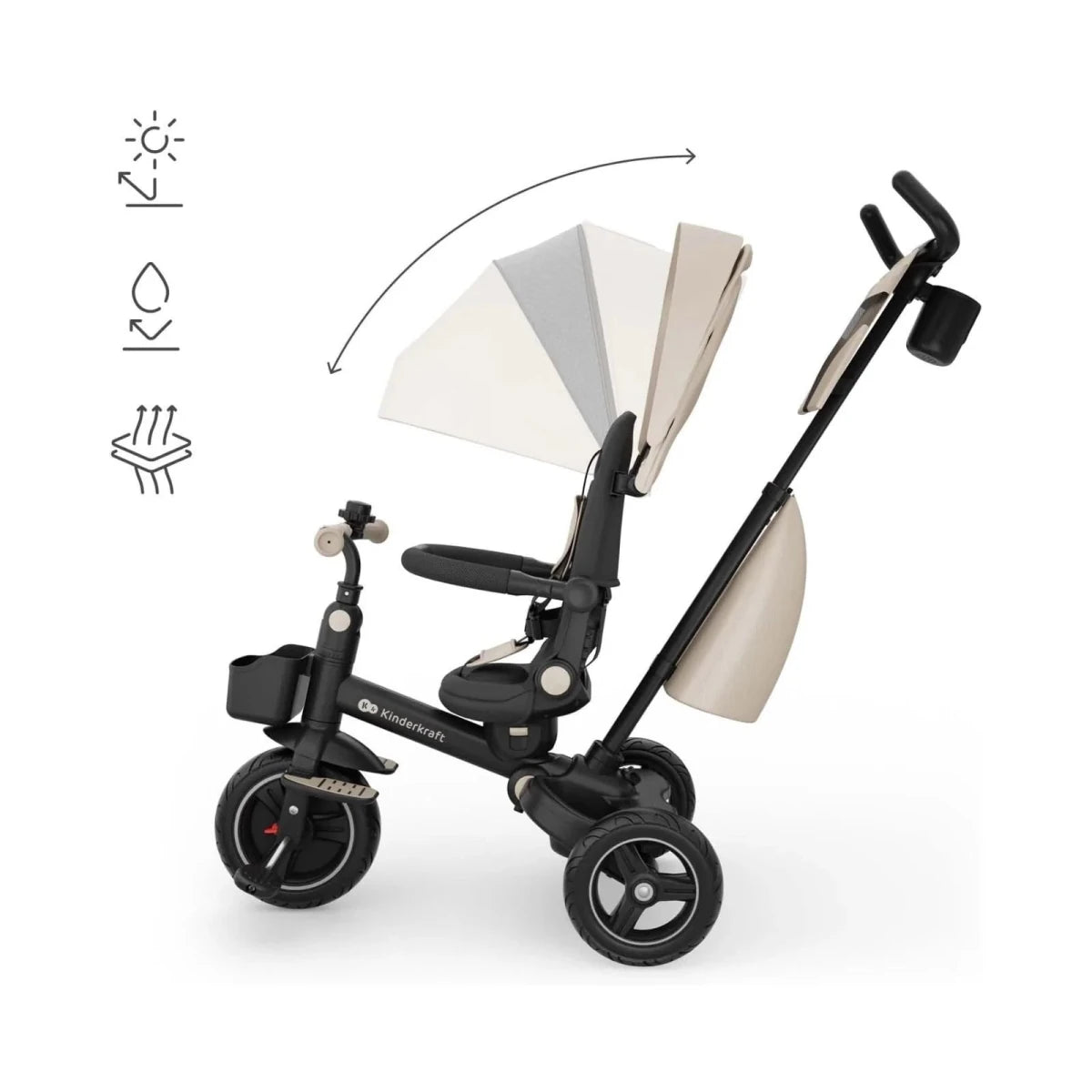 Kinderkraft Spinstep 2 Plus Tricycle - Beige - ebebek
