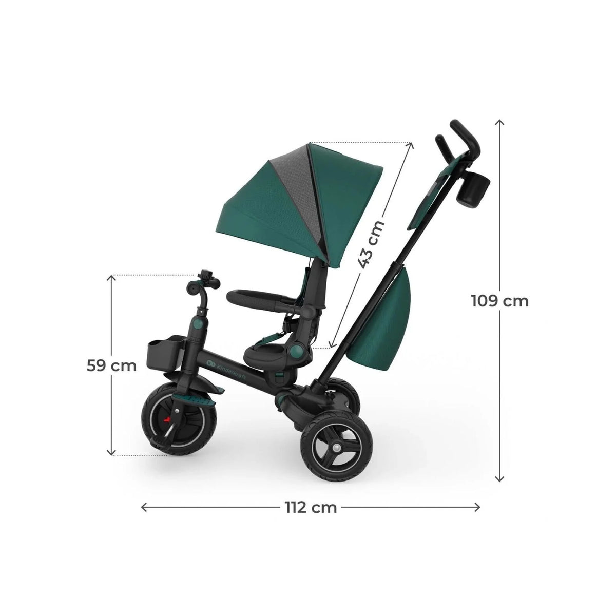 Kinderkraft Spinstep 2 Plus Tricycle - Green