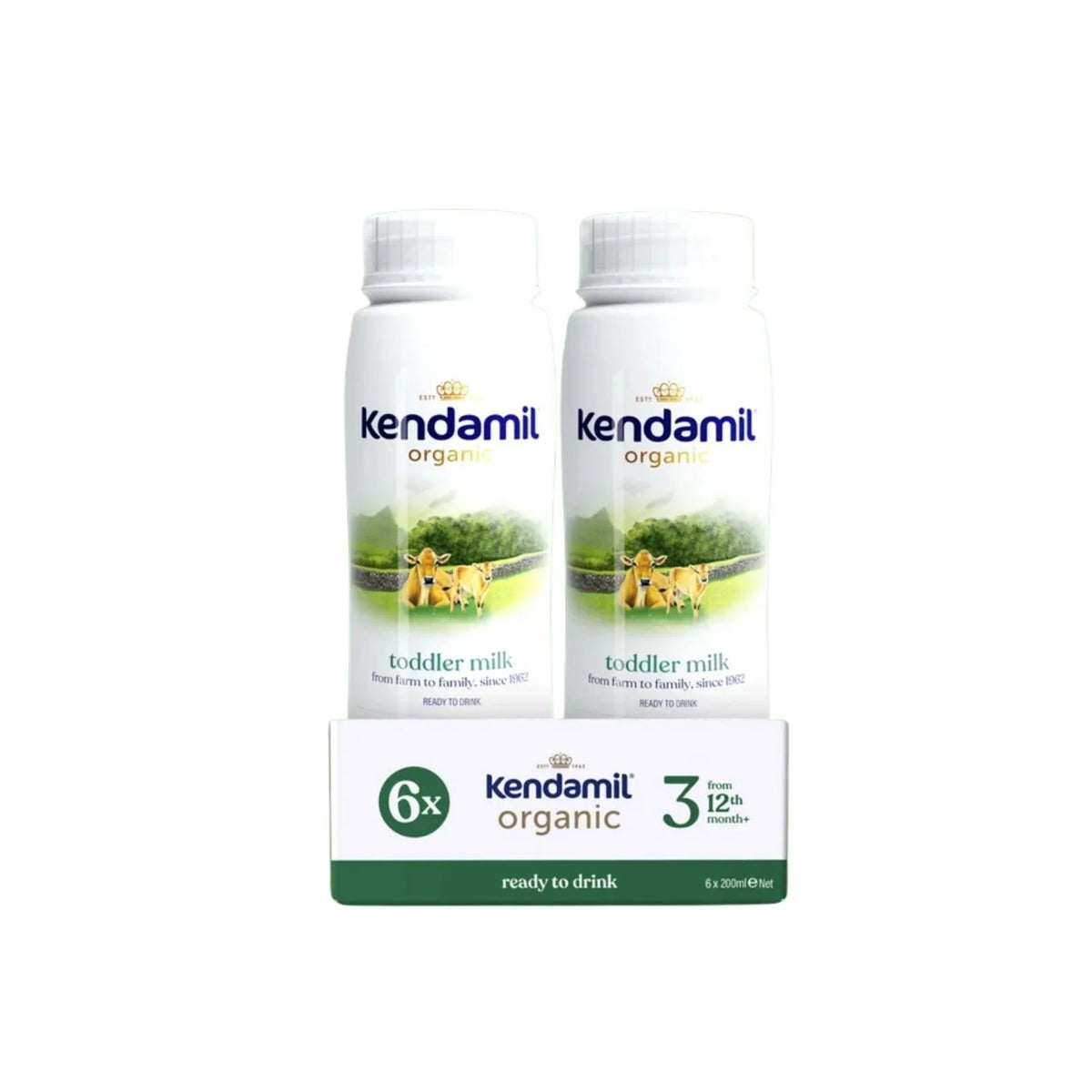 Kendamil Stage 3 Organic Ready to Feed First Infant Milk 1200ml (6x200ml)