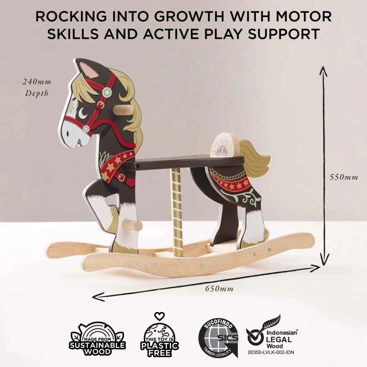 Le Toy Van Classic Wooden Rocking Horse - ebebek