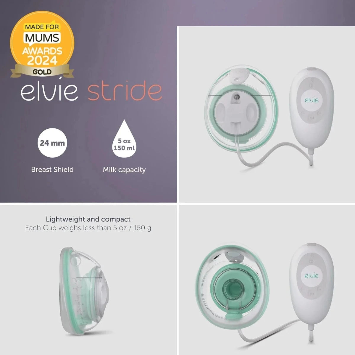 Elvie Stride Hands Free Single Electric Breast Pump - ebebek