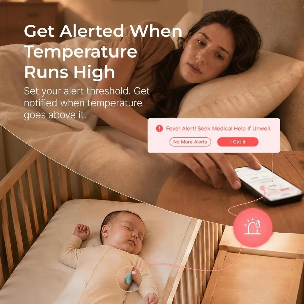 Momcozy T31 Wearable Smart Baby Digital Thermometer - ebebek