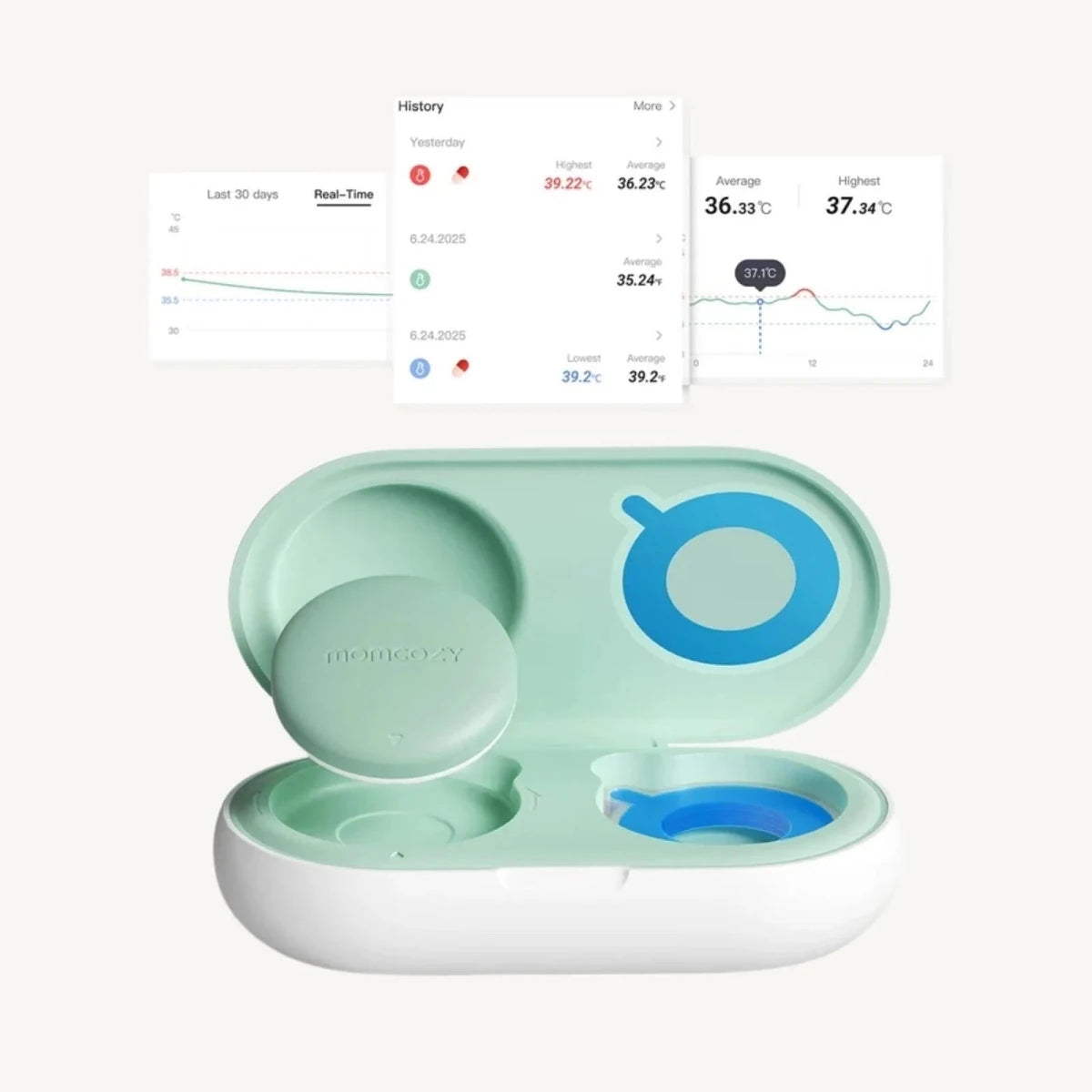 Momcozy T31 Wearable Smart Baby Digital Thermometer - ebebek