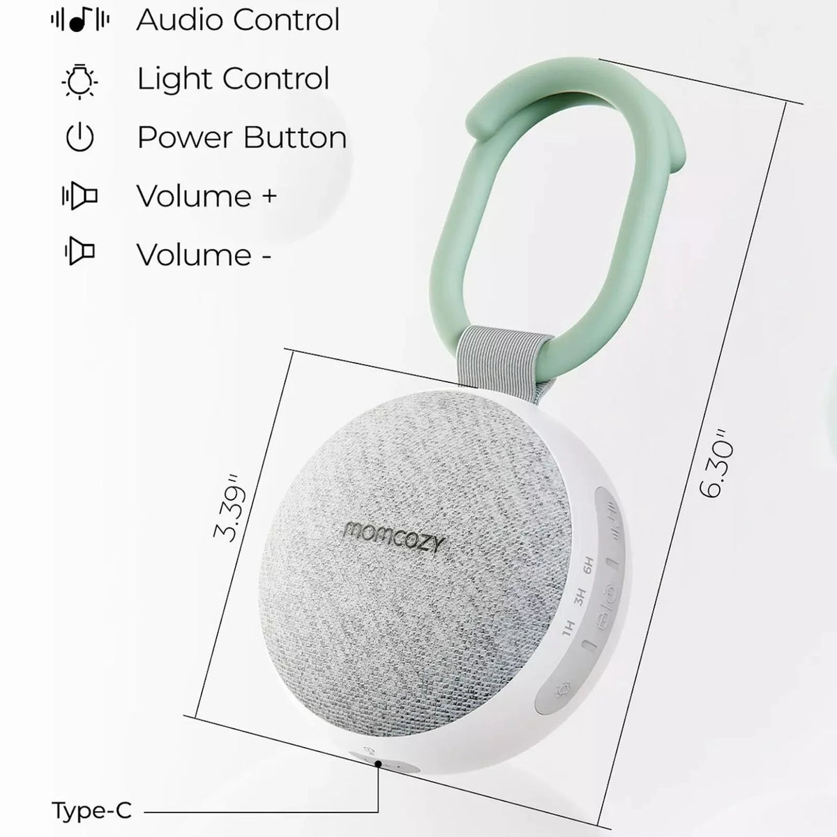 Momcozy Portable Sound Machine with Night Light