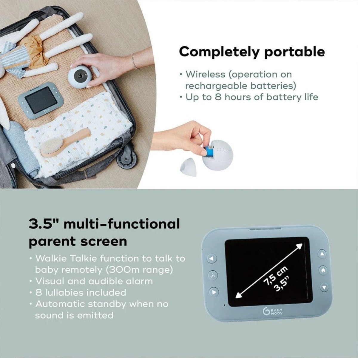 Babymoov Babyphone Yoo Roll Twin Bundle - 2 Camera - ebebek - Black Friday