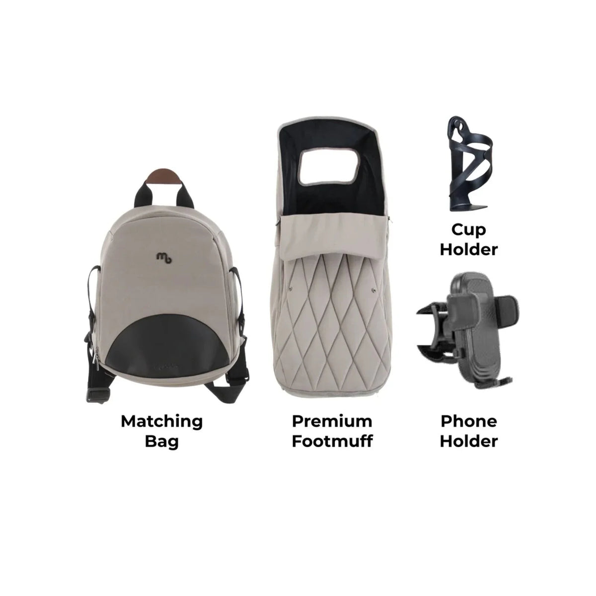 My Babiie MB450 Luxe 3-in-1 Travel System with Rotating Car Seat,Base & Toddler Seat - Mink