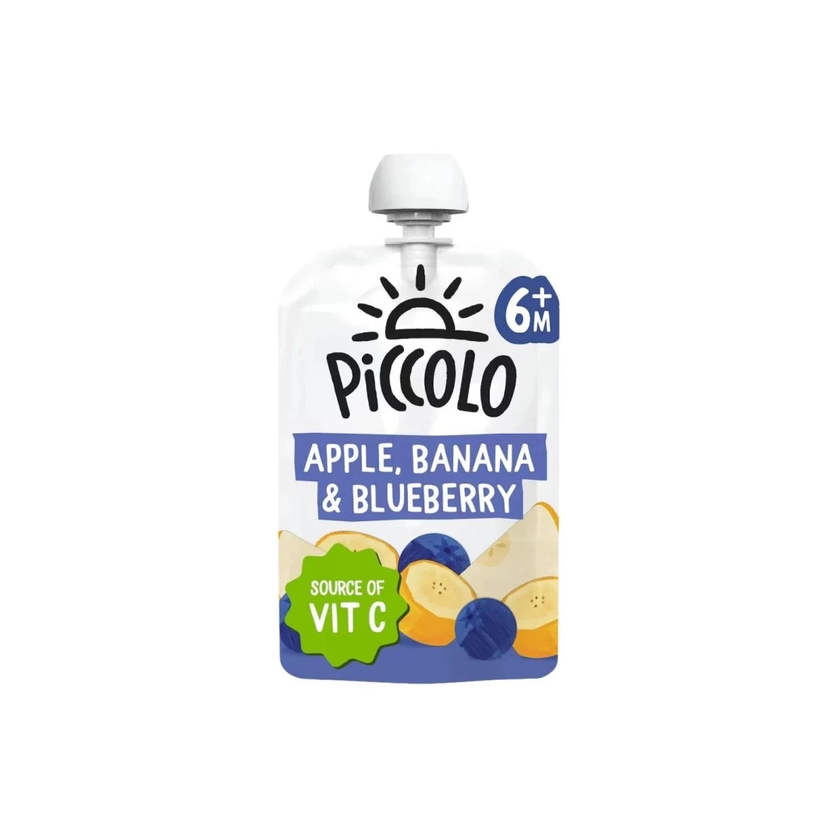 Piccolo Organic Apple Banana & Blueberry 6+ months 100g - ebebek