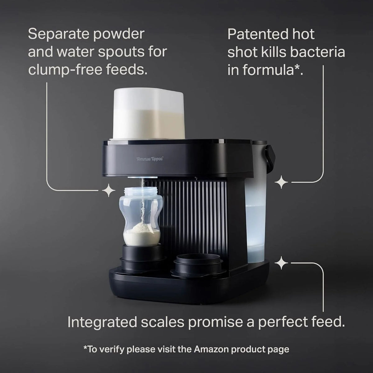 Tommee Tippee Perfect Prep Pro Bottle Formula Feed Maker - Black