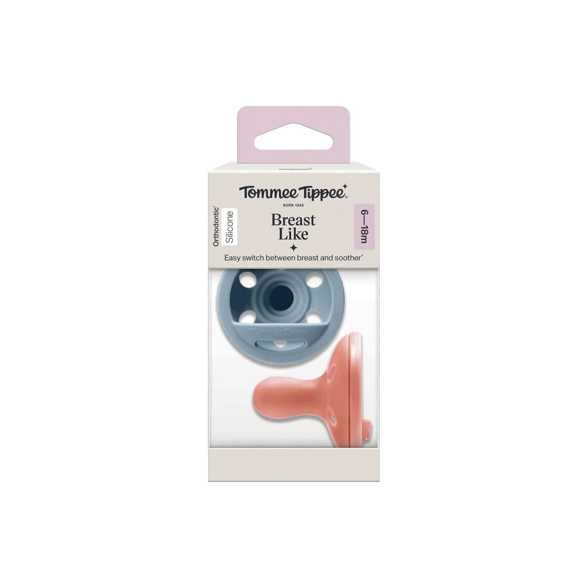 Tommee Tippee Breast Like Soothers 6-18 months Pack of 2