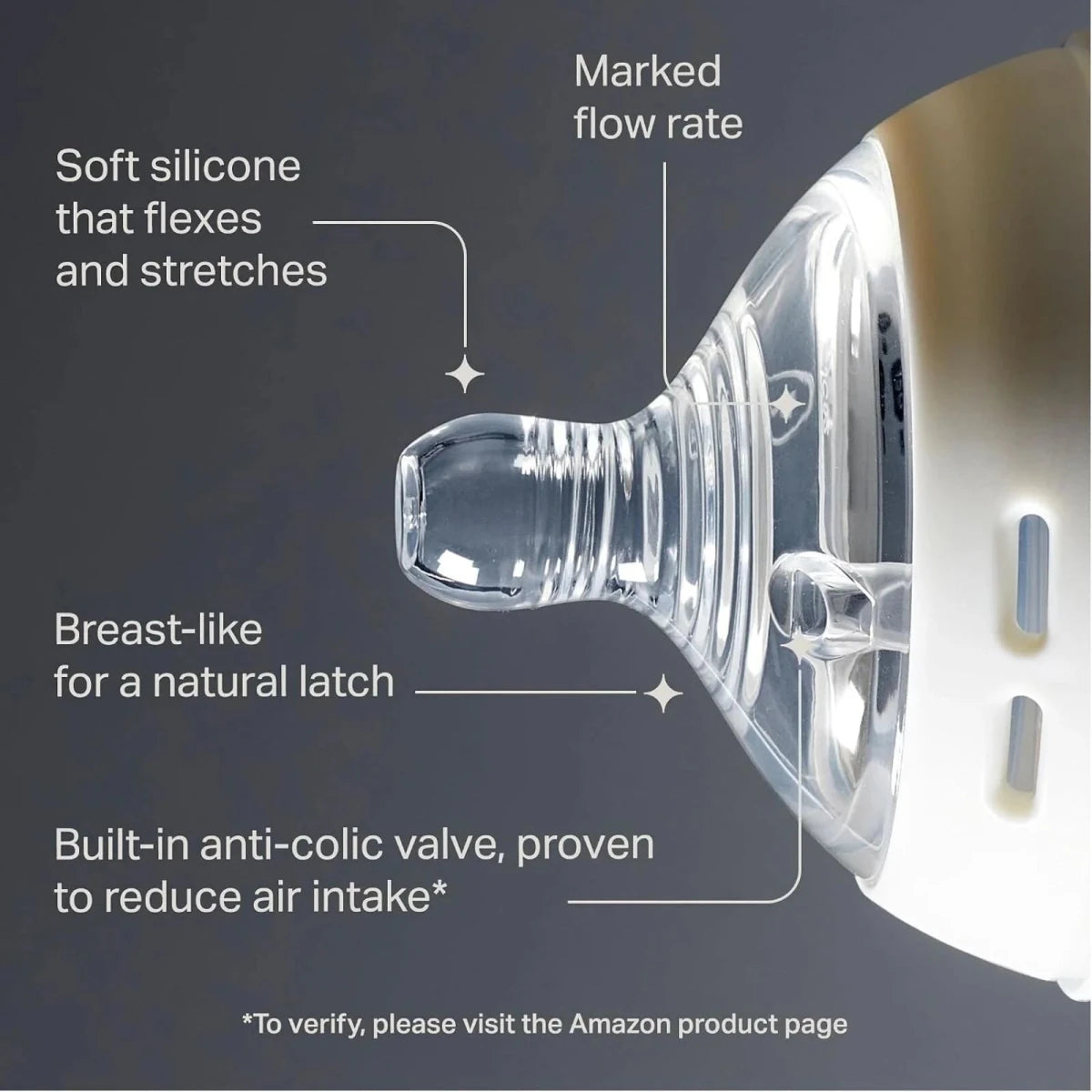 Tommee Tippee Natural Start Baby Bottle Extra Slow Flow Teats 0+ months Pack of 2 - ebebek