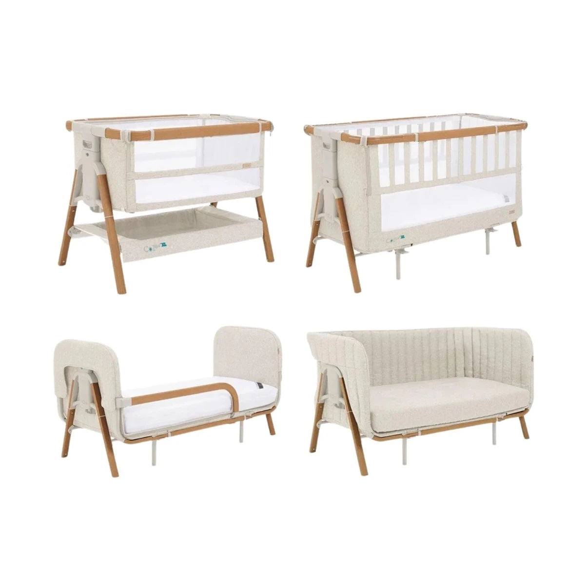 Tutti Bambini CoZee XL Complete Birth to 4+ Years Package - Scandinavian Walnut/Ecru Scandinavian Walnut/Ecru - ebebek
