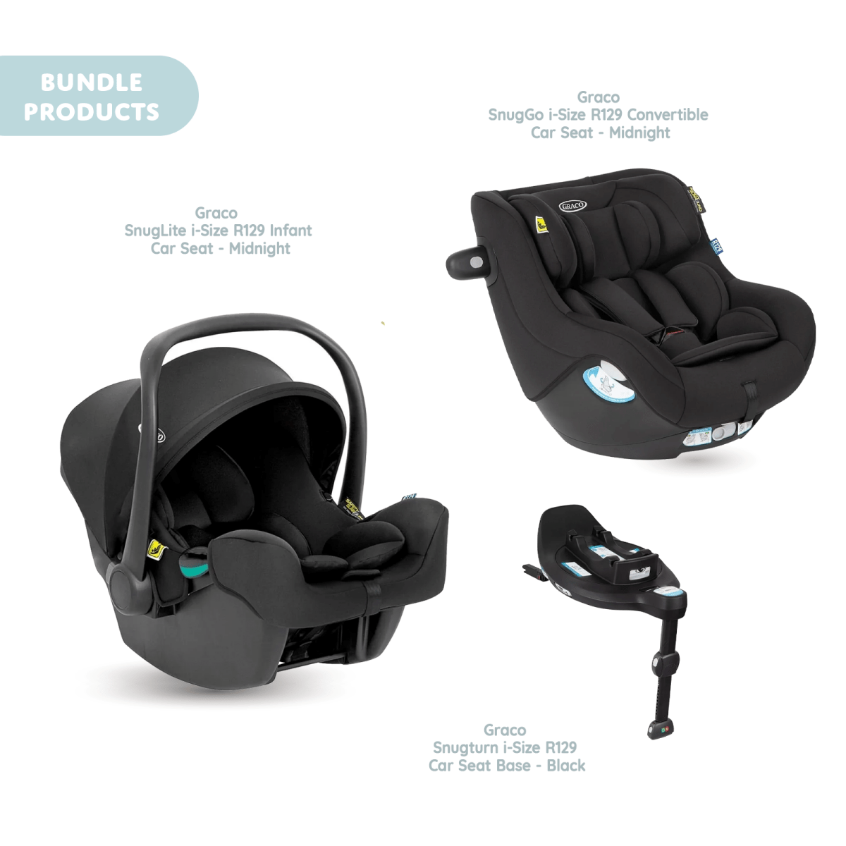 Graco Snuglite Infant Car Seat & Base & SnugGo Convertible Car Seat Ecosystem - Black - ebebek - Black Friday