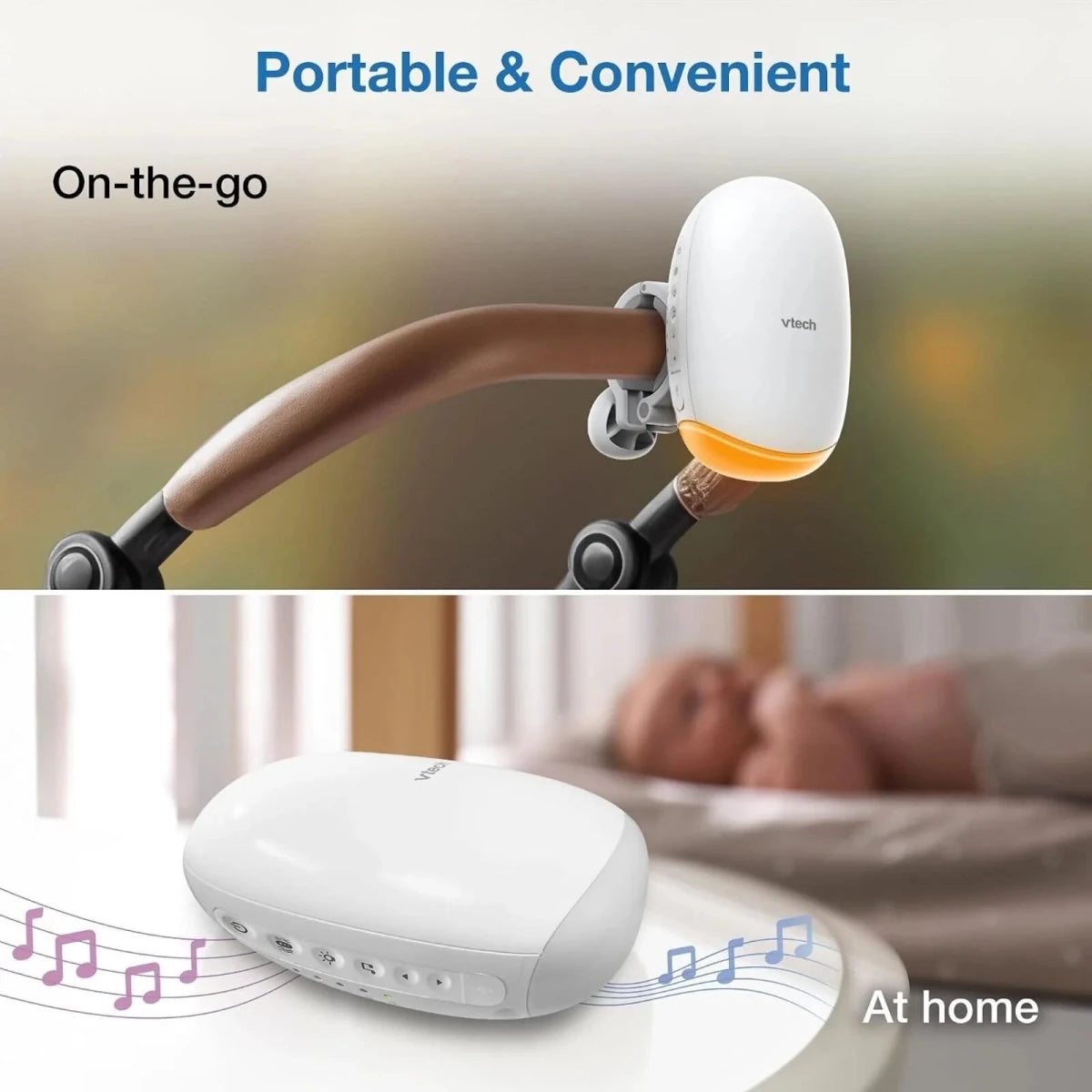 VTech V-Hush Sound & Motion Stroller Rocker - White - ebebek